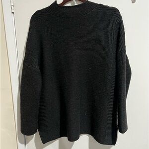 Mock neck grey sweater